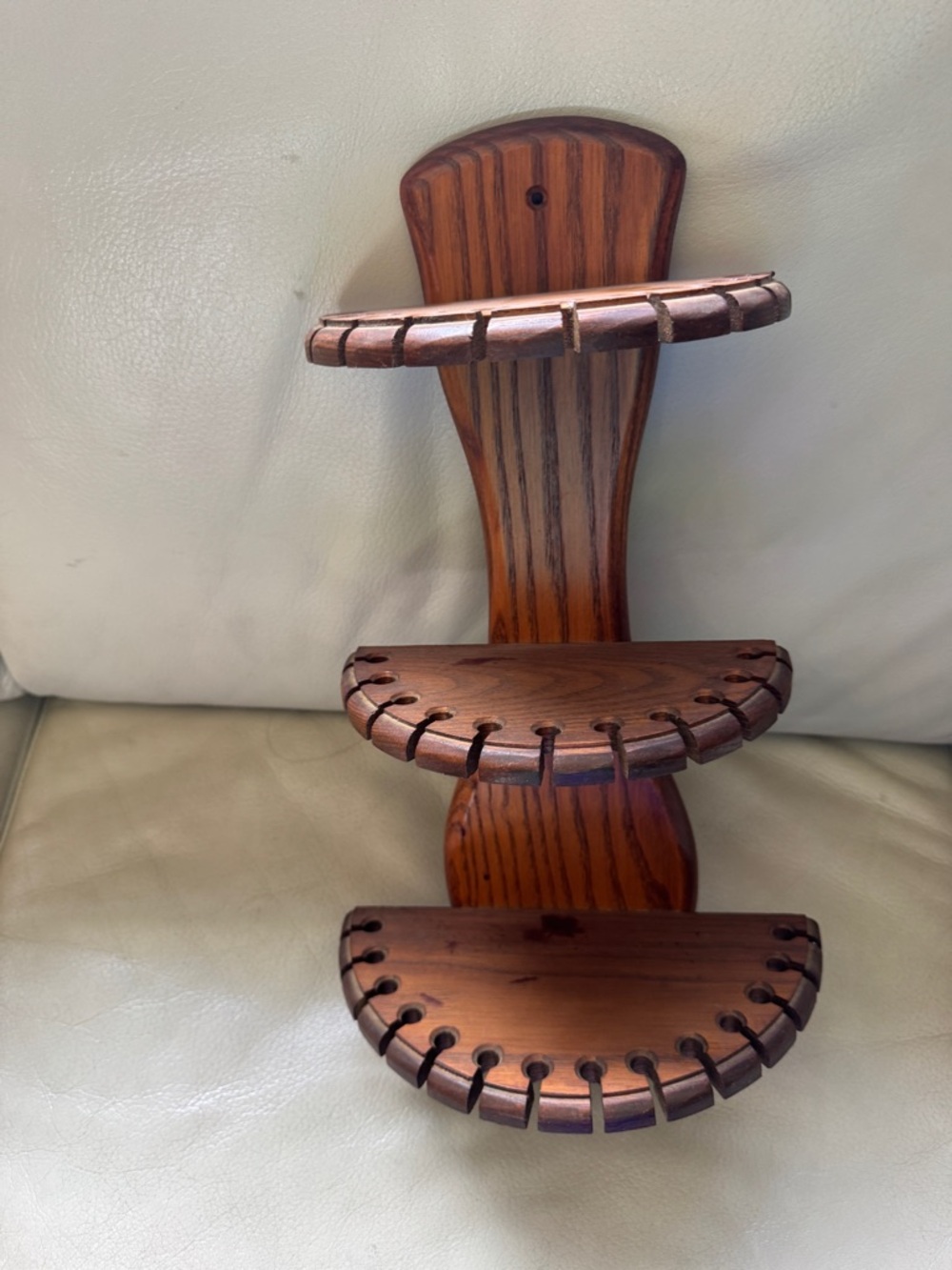 Vintage wooden display rack, for collectible spoons, decorative, gifting